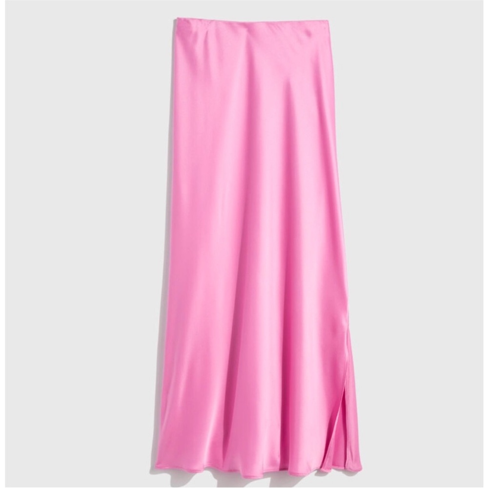 Vineyard Vines Vibrant Pink Silk Maxi Skirt